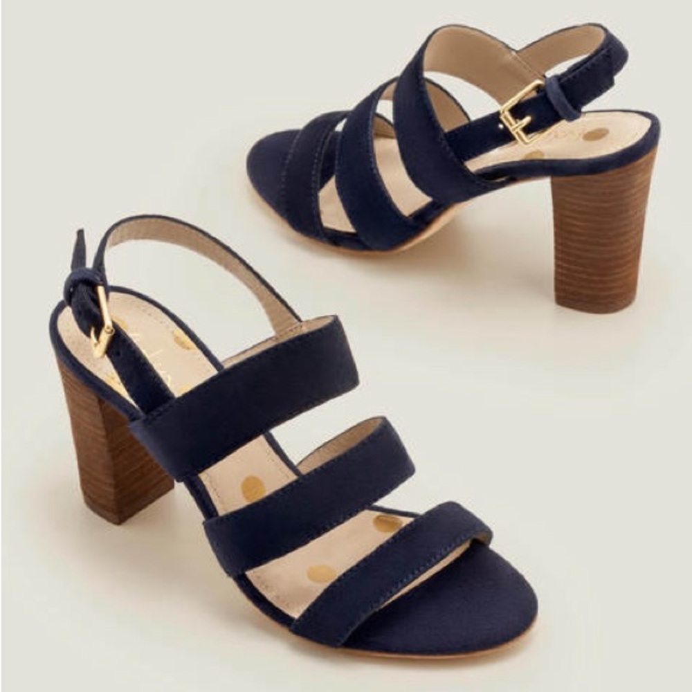 Boden Samantha Heeled Sandals, Navy, 38